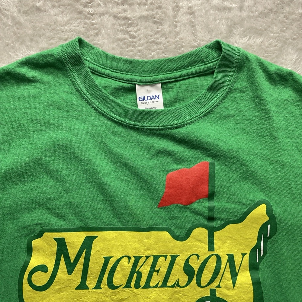 Masters Tournament PGA Golf National Phil Mickelson Logo Green Long Sleeve Small - Picture 2 of 10